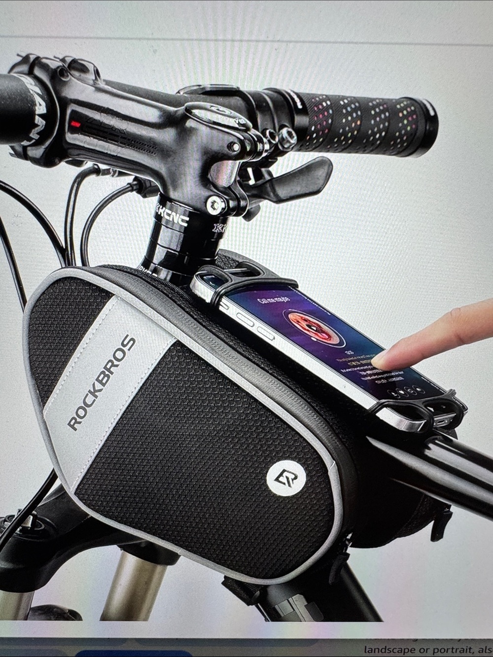 Black & Gray RockBros Bike storage and Phone Bag